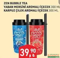 ZEN BUBBLE TEA YABAN MERSİNİ/KARPUZ-ÇİLEK AROMALI İÇECEK 300 ML fiyat ve kampanya bilgisi